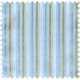 Green blue white main fabric stripes poly sheer curtain designs