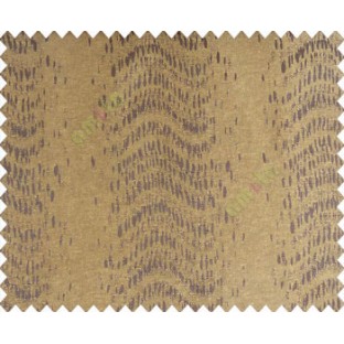 Abstract vertical line waves with rain drops chocolate brown black on brown yellow base main curtain 