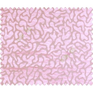 Abstract microbe choco flakes rounded geometric pattern baby pink on grey base main curtain