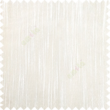 Cream color vertical chenille texture stripes with polyester transparent base fabric sheer curtain