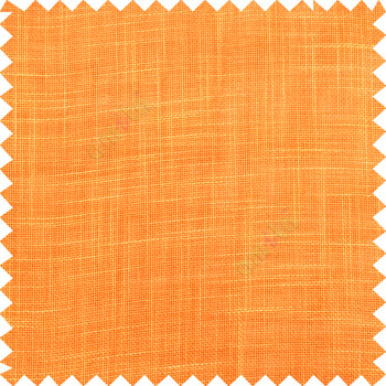 Bright orange course jute finish horizontal and vertical lines with transparent background cotton finished polyester sheer curtain