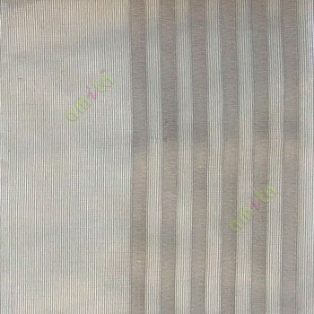 Grey color vertical pencil and bold stripes net finished vertical and horizontal checks line poly fabric sheer curtain