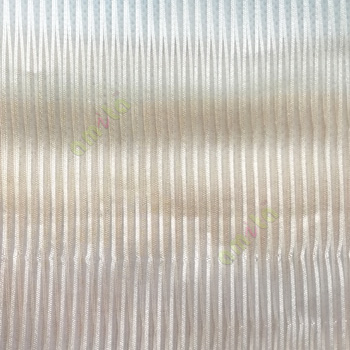 Beige color vertical stripes texture thin lines transparent net finished sheer curtain