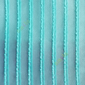 Blue color vertical digital stripes transparent net finished texture background sheer curtains fabric