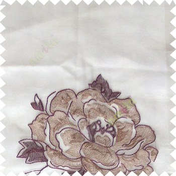 Purple grey color big flower designs texture patterns with thick polyester base fabric sheer curtain