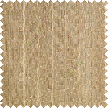 Tawny brown color vertical stripes texture base cotton finished background with transparent fabric small dots sheer curtain