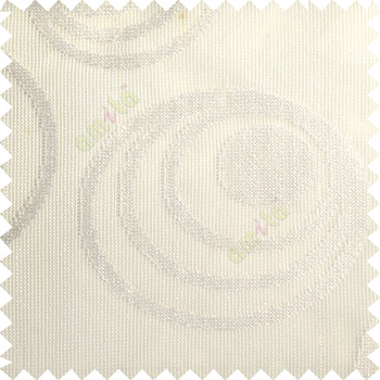 Pure white color geometric circles texture layers honeycomb pattern with transparent net background polyester sheer curtain
