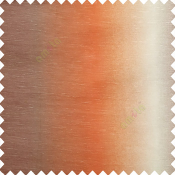 Orange brown cream color vertical color shades texture lines raining drops polyester transparent net finished sheer curtain