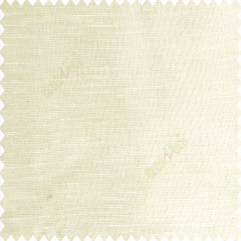 Pale yellow cream color horizontal thin lines with transparent polyester base fabric sheer curtain