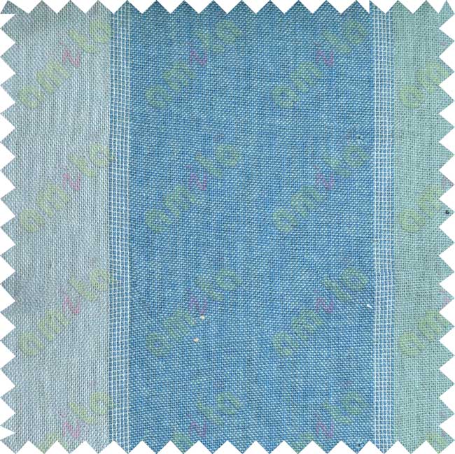 Aqua blue turquoise stripes sheer cotton curtain designs