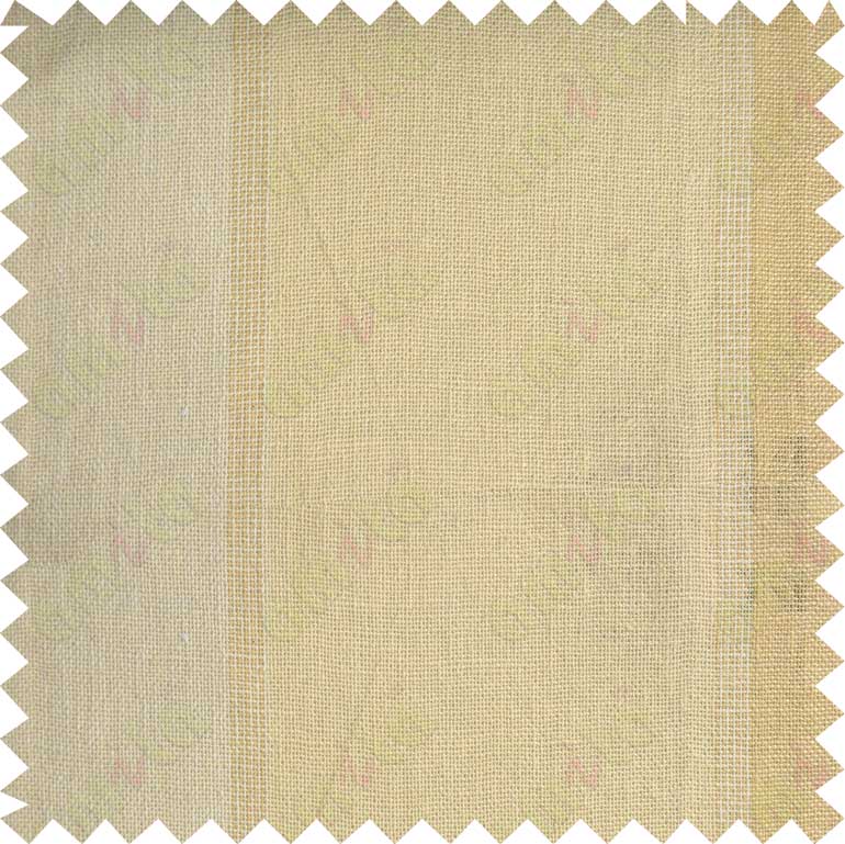 Beige peach stripes sheer cotton curtain designs