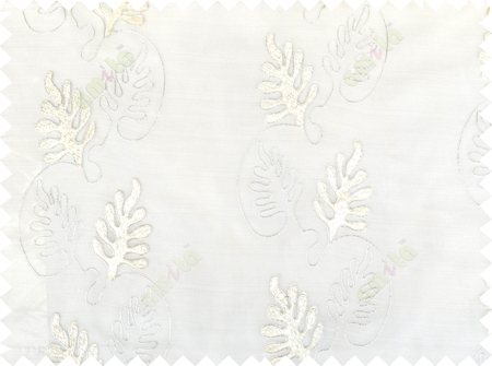White silver cream color vertical floral stripes design poly sheer curtains design