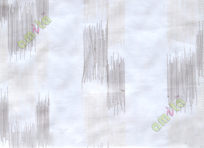 White brown embroidery vertical stripes poly sheer curtain designs