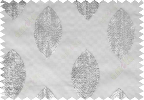 Grey green contemporary leaf design sheer curtain designs