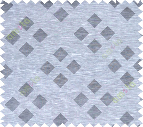 Black white grey geometrical square design poly sheer curtain designs