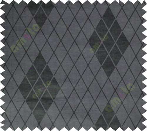 Black white ikat design poly sheer curtain designs