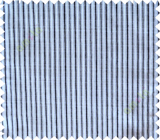Black white vertical thread lines poly sheer curtain designs