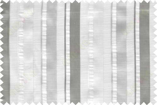 White grey beige vertical bold stripes poly sheer curtain designs
