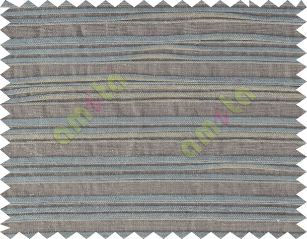 Brown grey horizontal pleated thick main cotton curtain designs