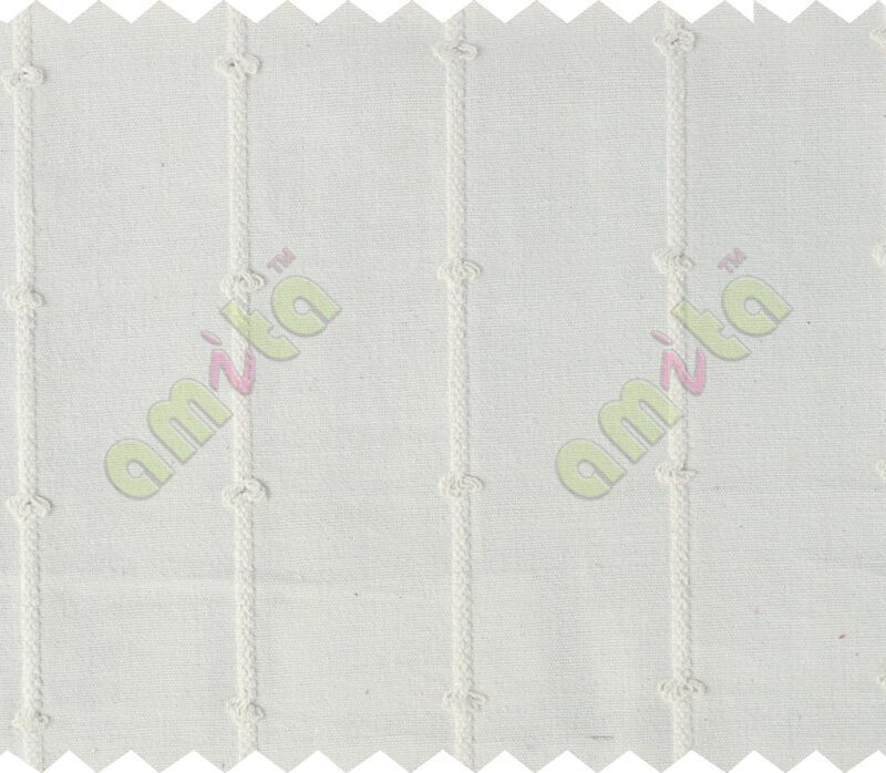 Half white emboss loop stripes main cotton curtain designs