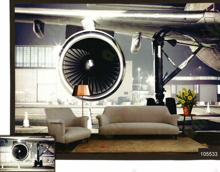 3d rest mood air plain fan wall mural
