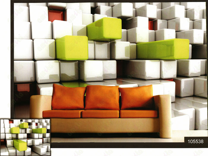 3d shiny rectangle wall beam wall mural