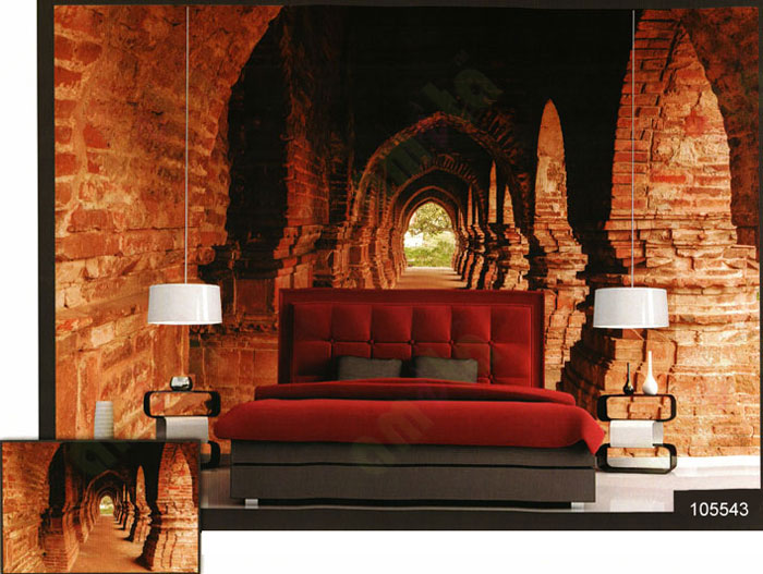 3d big palace balcony pillars wall mural