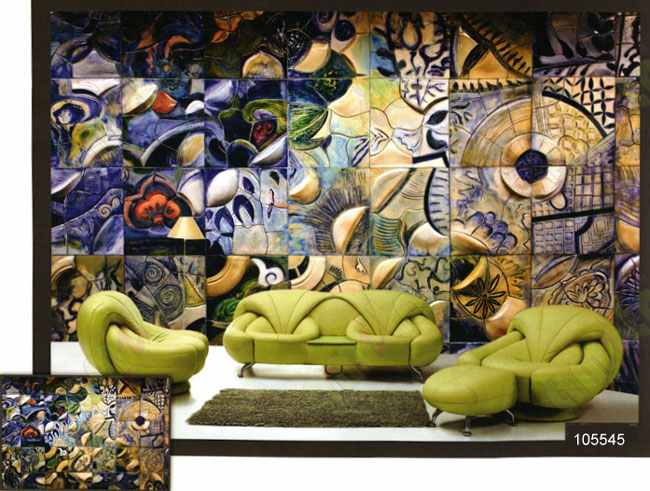 3d crystal parts wall mural