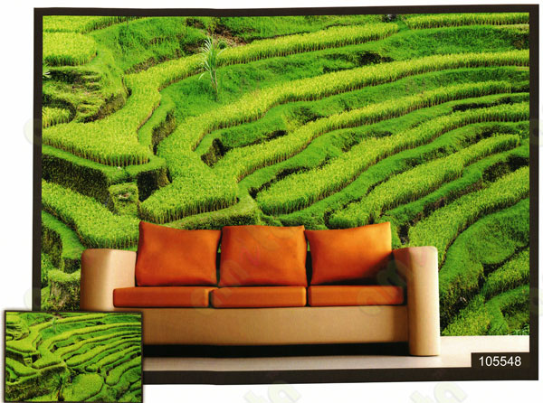 3d mountains terra faming full greeny wall mural