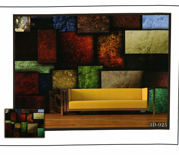 3d big dark colourful square blocks wall mural