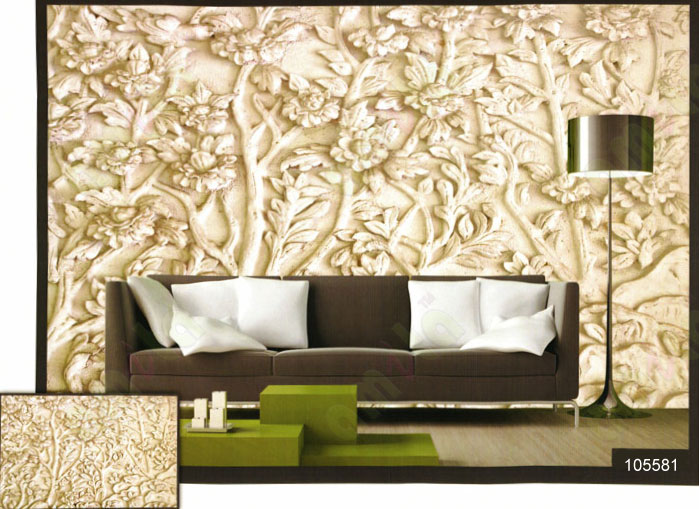 3d white traditional spring season floral tree wall mural