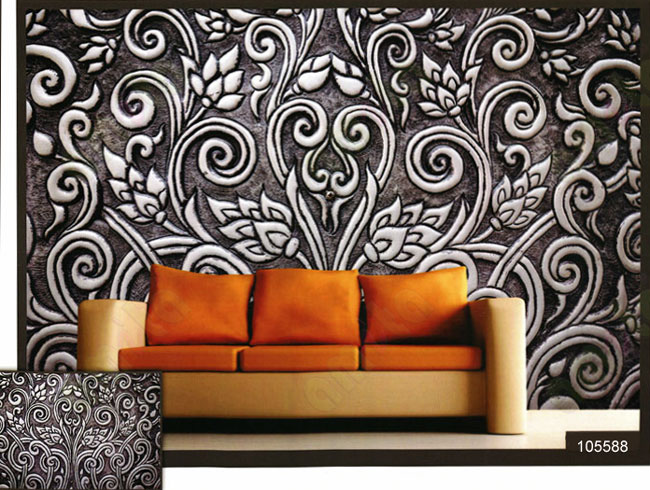 3d beautiful floral design wall mural