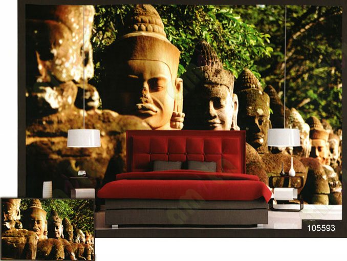 3d ancient chinese soldiers sculpture wall mural
