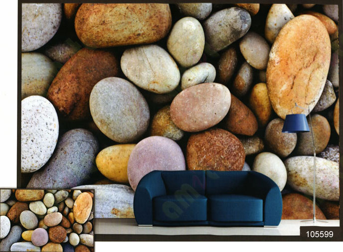 3d fine river stone collection wall mural