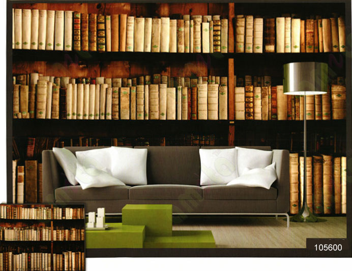 3d precious book stack wall mural
