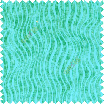 Aqua blue color vertical texture stripes velvet finished lines embossed  pattern soft feel solid background flowing designs sofa fabric
