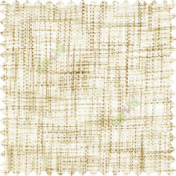Brown beige cream color solid texture jute finished surface weaving pattern sofa fabric