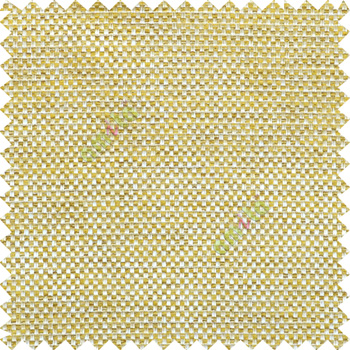 Brown cream yellow color combination solid texture jute finished surface digital dots weaving pattern sofa fabric