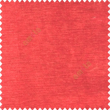 Solid bright red color velvet finished soft touch shiny material poly sofa fabric