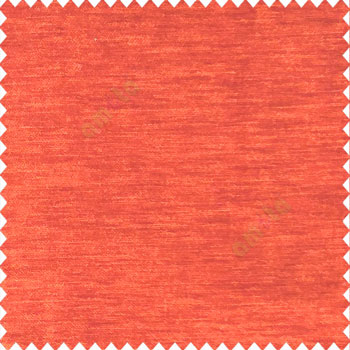 Solid orange color velvet finished soft touch shiny material poly sofa fabric