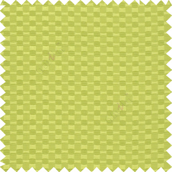 Lemon green color solid texture with concave square oval shape thick poly main curtain