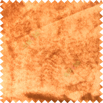 Orange color complete plain designless surface velvet touch sofa fabric