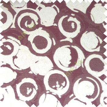 Purple grey color geometric circles texture surface weaving pattern with thick polyester background main curtain