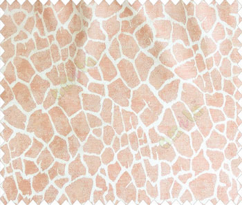 Abstract honey comb leopard skin contemporary crack texture pink beige main curtain