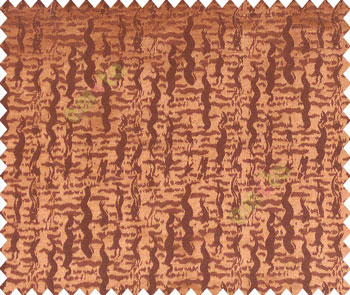 Abstract ikat tribal snake rain drop crop texture design copper on brown base main curtain