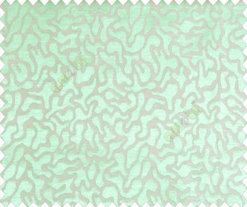 Abstract microbe choco flakes rounded geometric pattern grey on turquoise green blue base main curtain