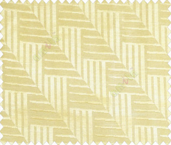 Abstract geometric step server stack staircase slant design gold on yellow base main curtain