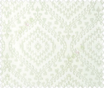 Geometric Ikat design large rounded squares on tribal print Silver Beige Brown Main Curtain