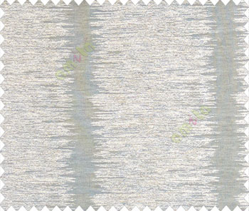 Large vertical zigzag bold stripes in Silver embroidery look on Blue Grey Beige fabric main curtain