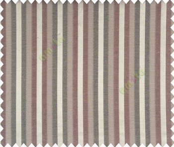 Relaxed contemporary stripes Dark Brown Black Copper shiny base Main Curtain